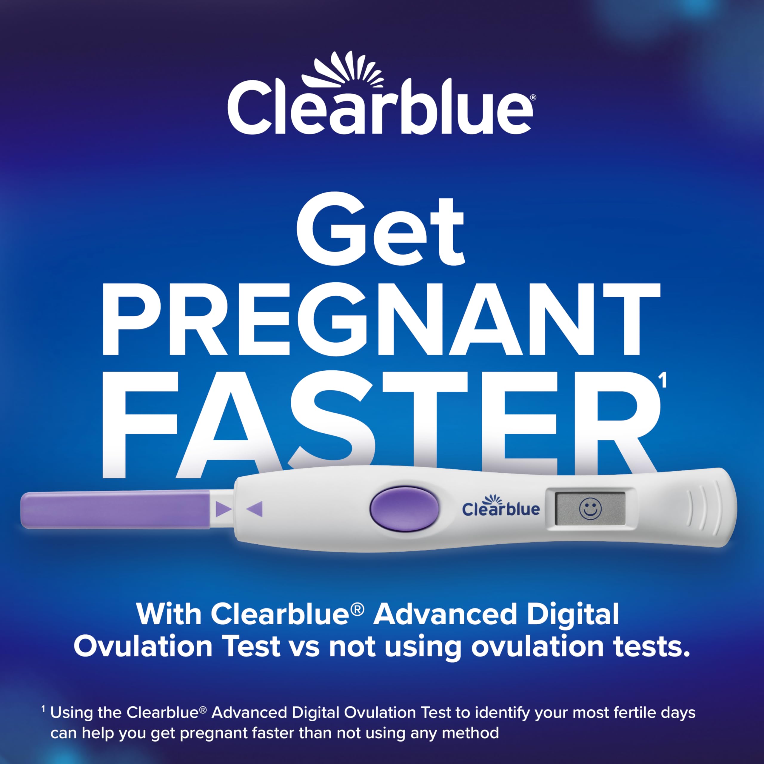 Clearblue tira de prueba primer plano mostrando zona reactiva para precisión