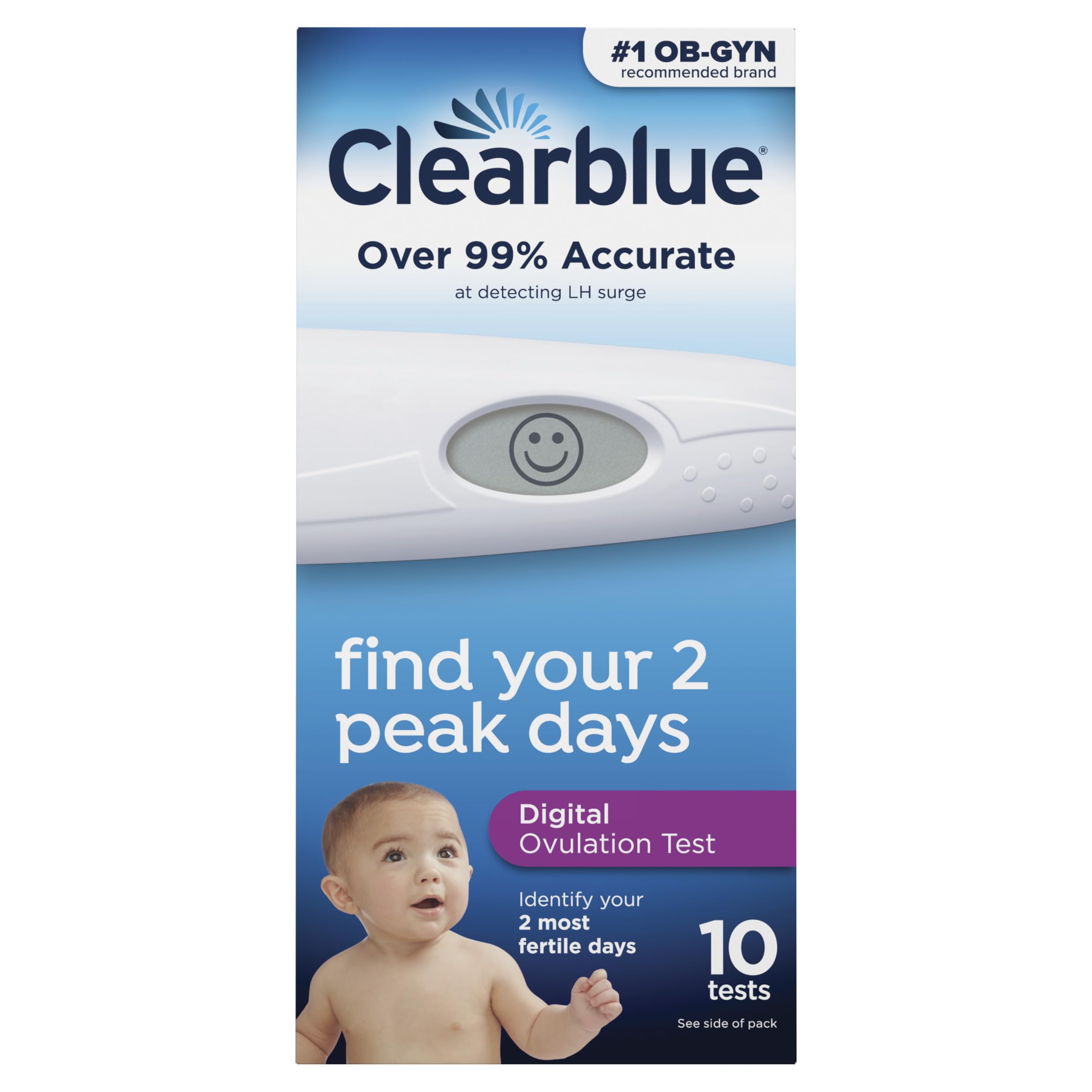 Clearblue tira de prueba con punta absorbente, higiene y facilidad