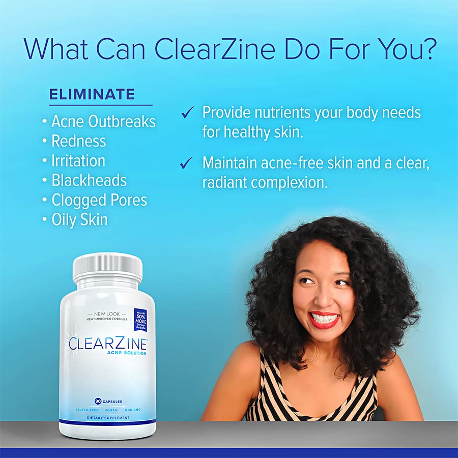 Frasco ClearZine 90 cápsulas junto a una regla para escala y confianza