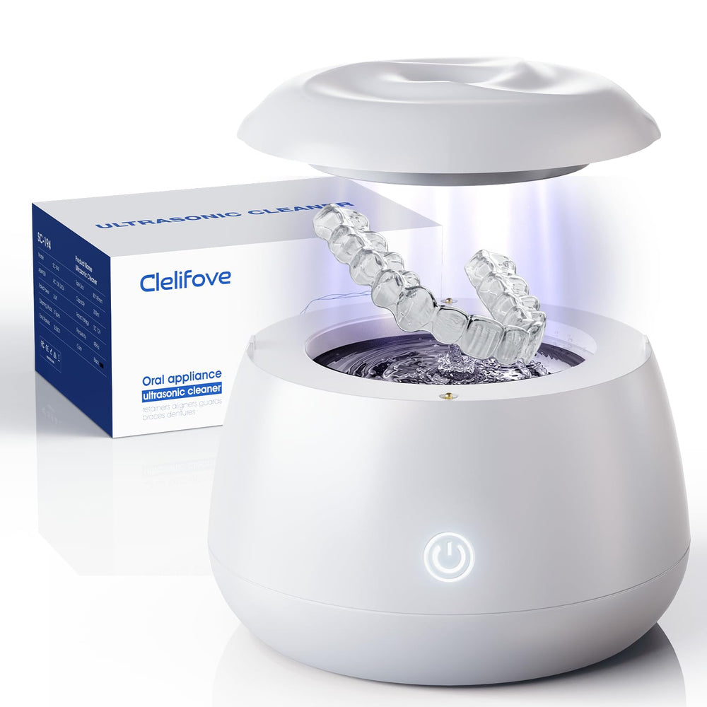 Clelifove pod frontal blanco mostrando diseño compacto y beneficios de limpieza