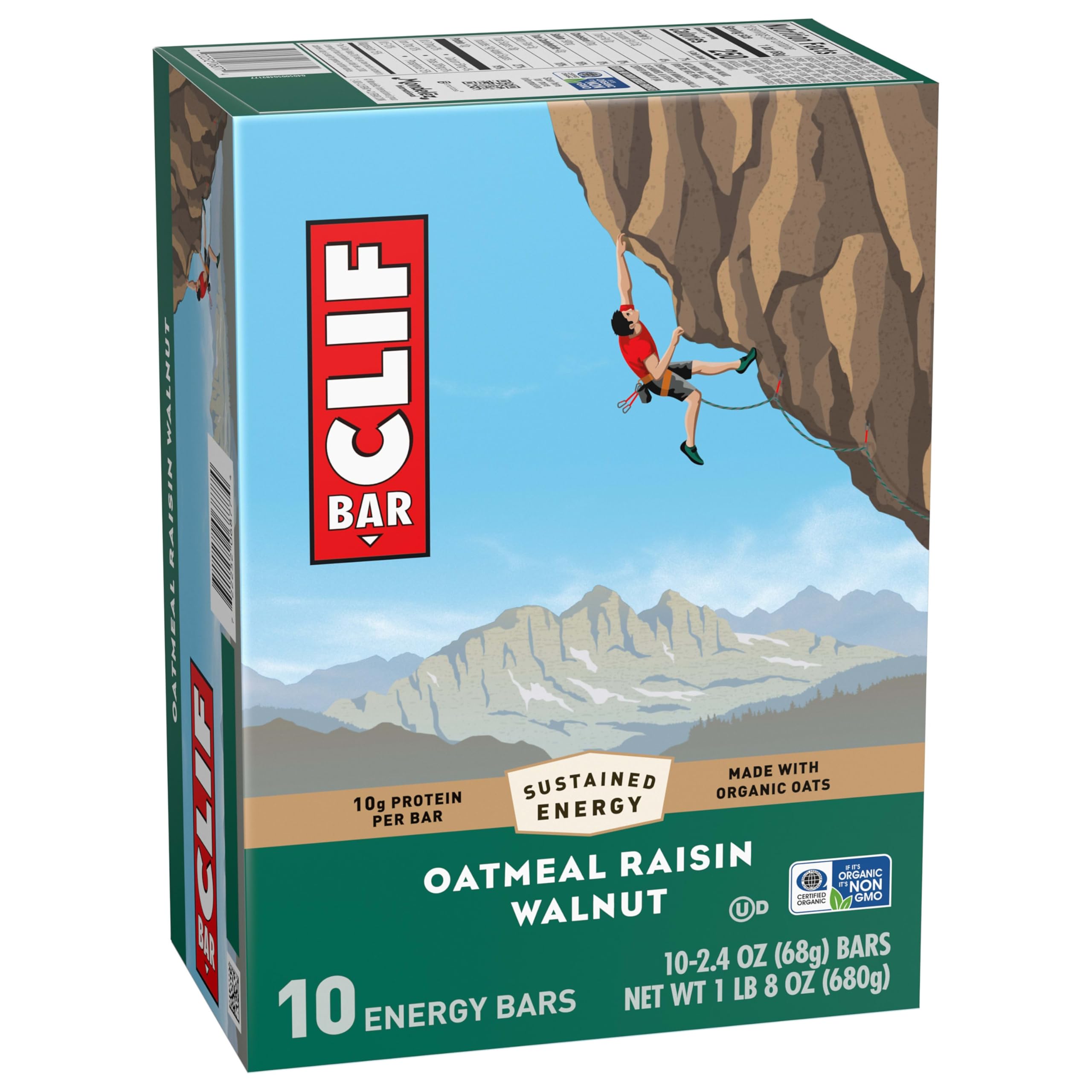 CLIF Bar comparación de tamaño en mano para escala práctica