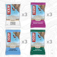 CLIF Bar primer plano de textura con trozos, aporta energía sostenida