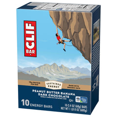 CLIF Bar ingredientes principales: avena, cacahuete y plátano mostrando naturalidad