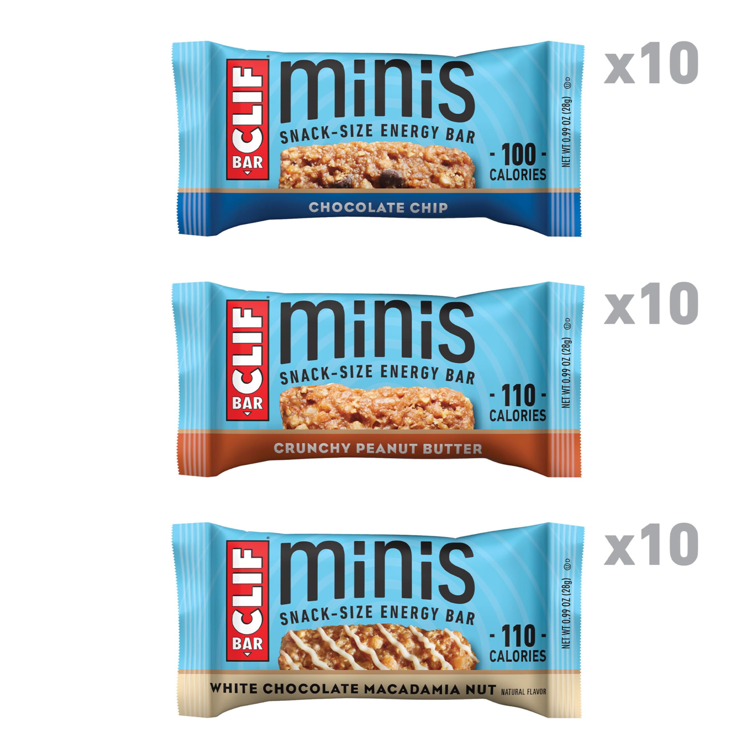 CLIF Bar Minis primer plano de textura de avena orgánica para energía
