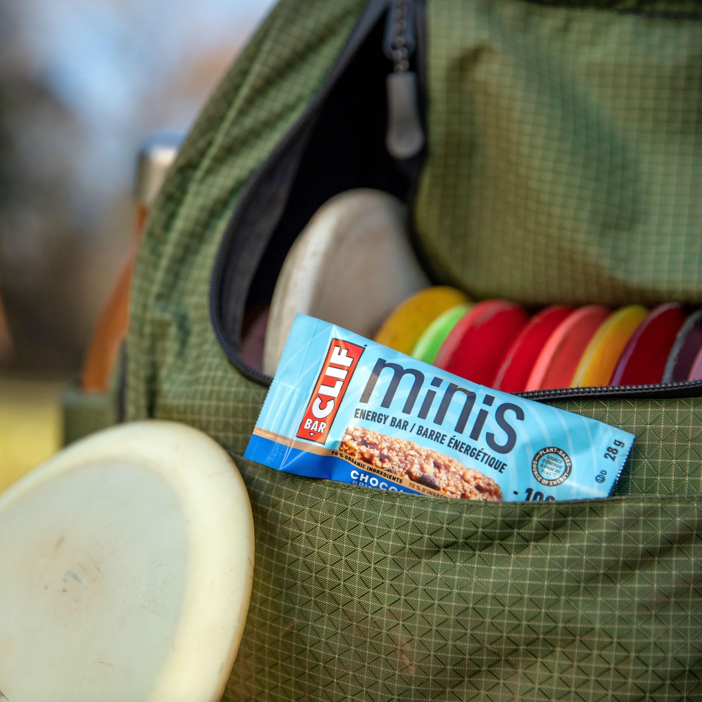 CLIF Bar minis en bandeja de desayuno como snack equilibrado y sabroso