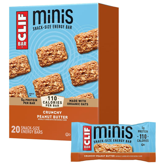 CLIF Bar empaque frontal mostrando minis y conveniencia