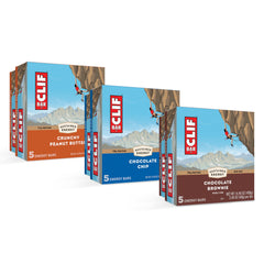 CLIF Bar empaque frontal mostrando variedad y conveniencia
