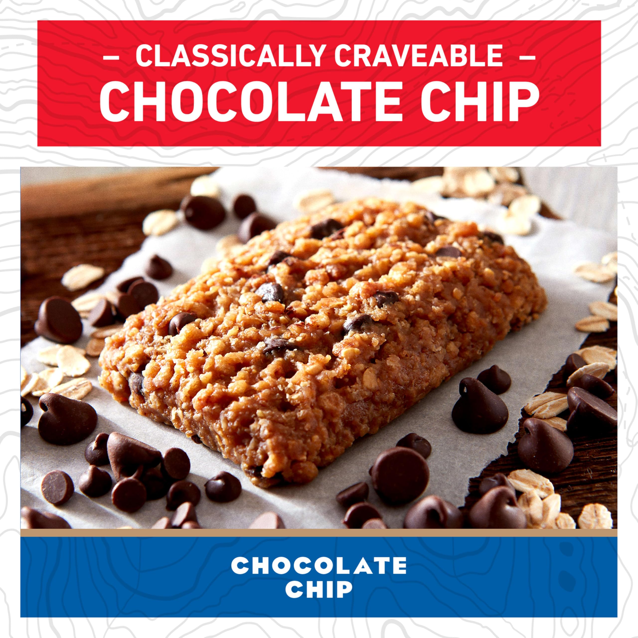 CLIF Bar primer plano de avena y chispas de chocolate, sabor y calidad