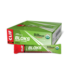 CLIF Bar frente del empaque mostrando sabor Salted Watermelon y beneficio energía rápida