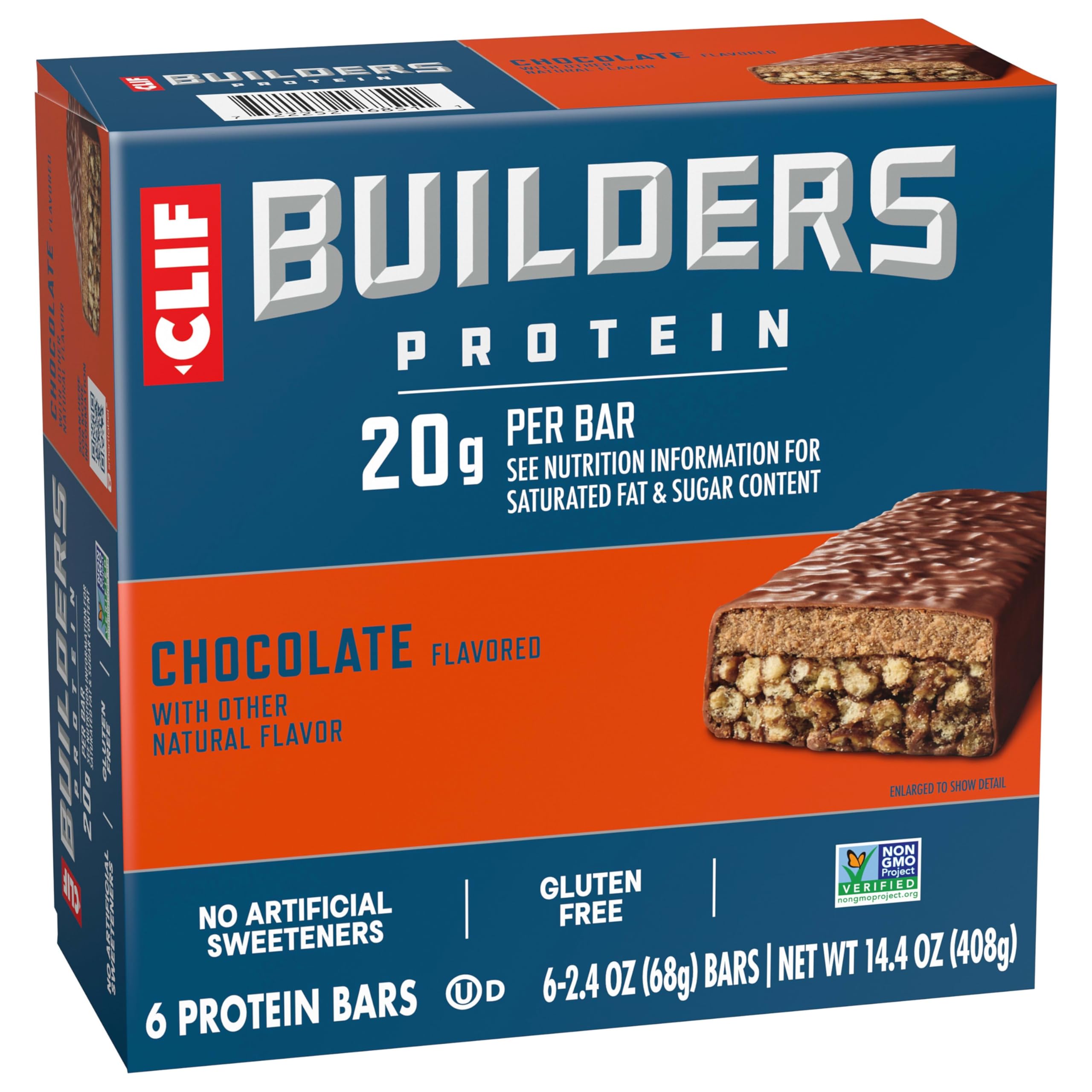 CLIF Bar barra abierta mostrando relleno y textura interior