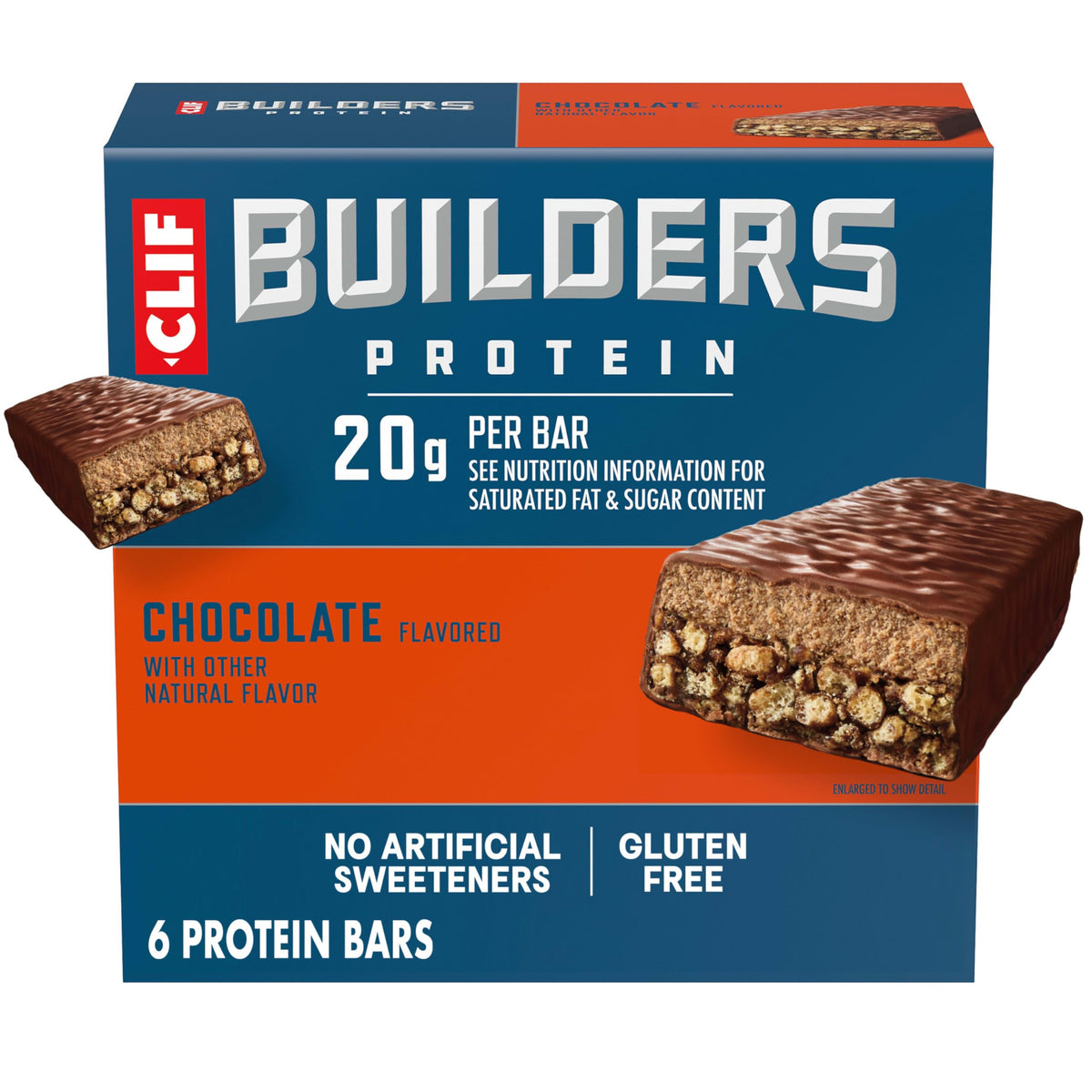 CLIF Bar empaque frontal del sabor Chocolate, práctico y nutritivo