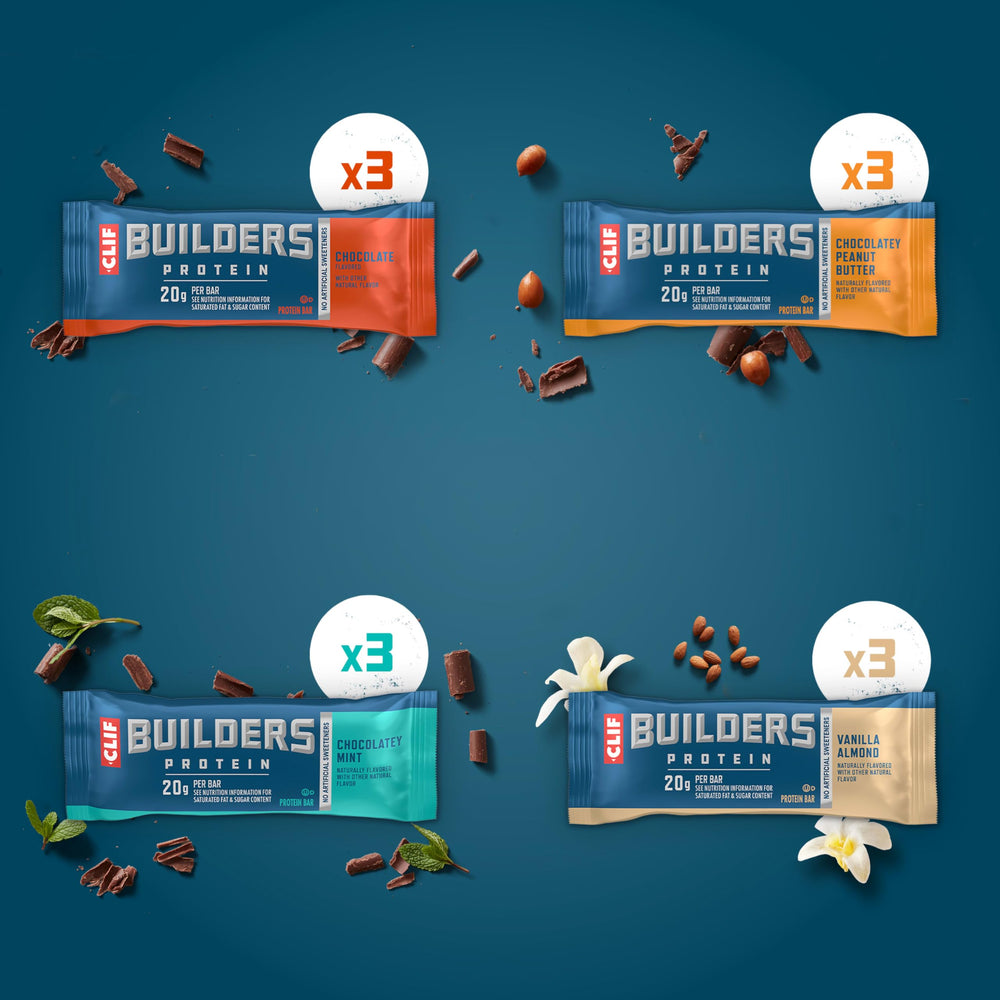 CLIF BUILDERS barra envuelta individualmente lista para llevar
