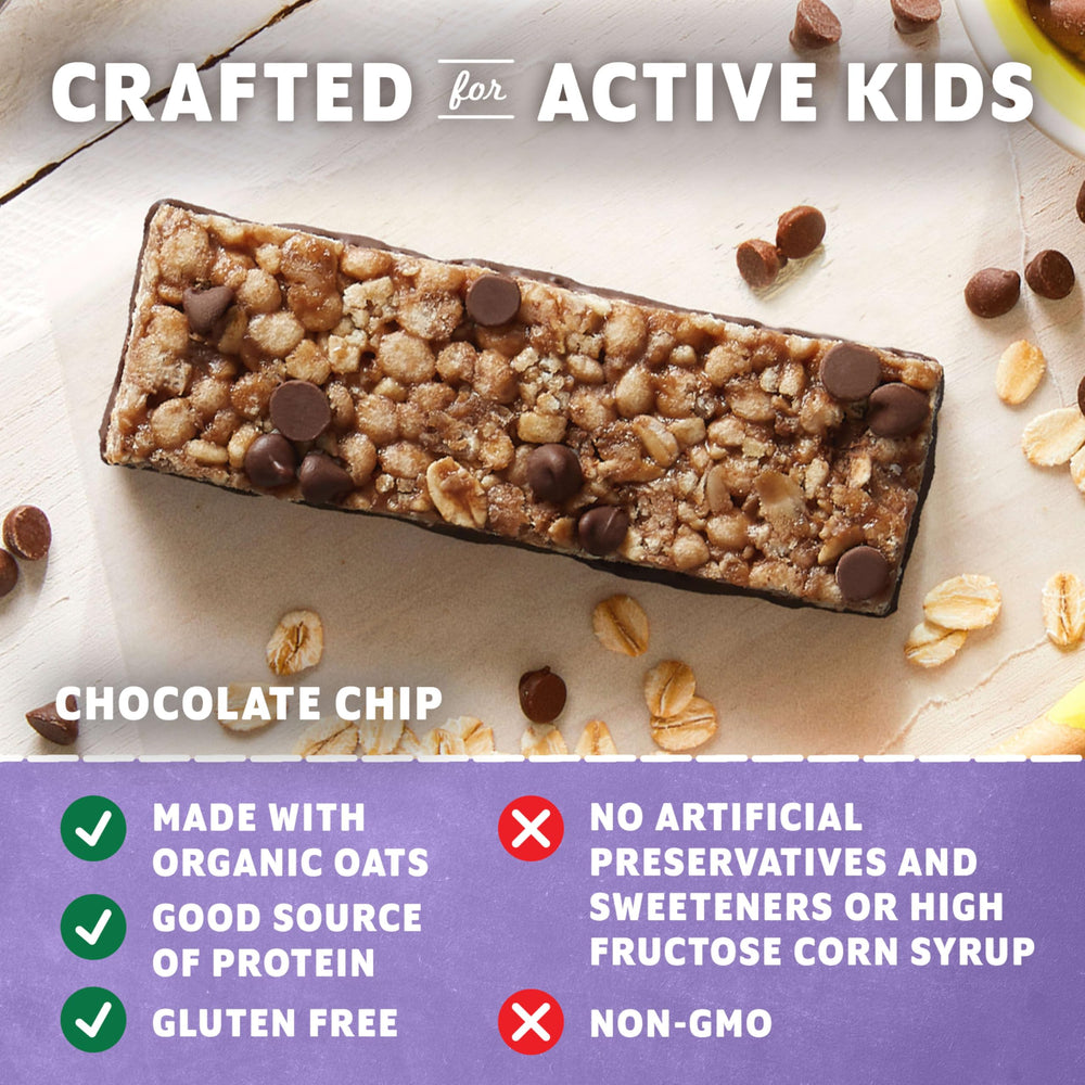 Clif Kid ZBar corte que muestra textura crujiente y avena orgánica