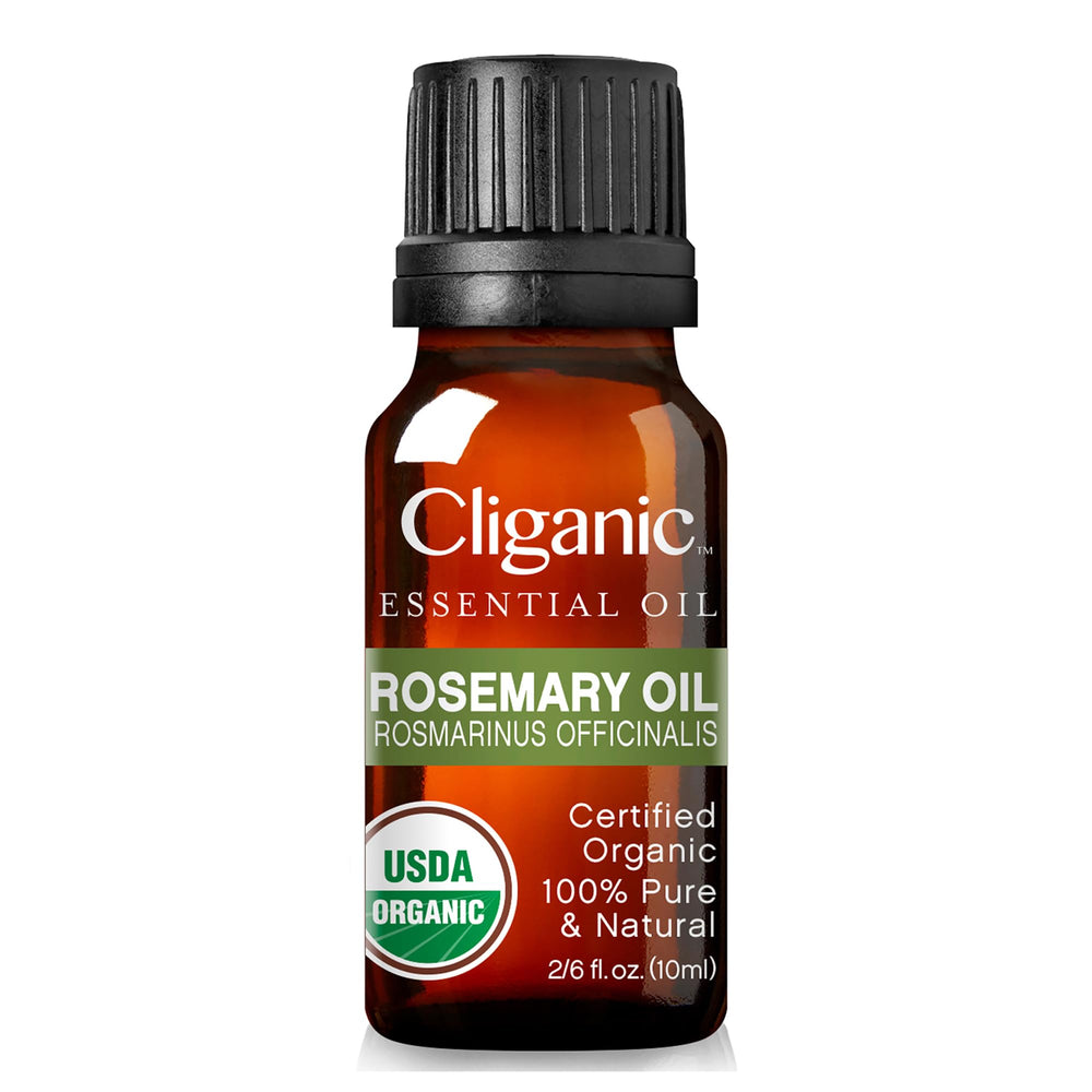 Cliganic aceite esencial de romero para cabello, aporta brillo natural.