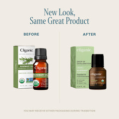 Cliganic aceite esencial de romero en difusor, aroma revitalizante para ambientes.