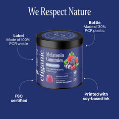 Cliganic empaque con material PCR y etiqueta eco, beneficios sostenibles