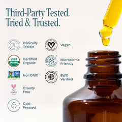 Comparación de escala Cliganic 32oz junto a objetos cotidianos para visualizar cantidad