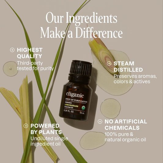 Etiqueta Cliganic con sello USDA Organic y Non-GMO verificado