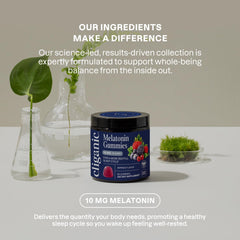 Cliganic gomita en mano mostrando tamaño portátil y control de dosis