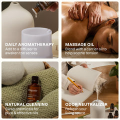 Cliganic mezcla aromática en sala con notas cítricas revitalizantes