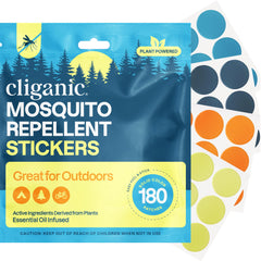 Cliganic caja frontal del paquete mostrando 180 parches, solución práctica