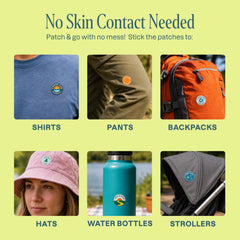 Cliganic parche pegado en camisa durante paseo, evita aplicar crema