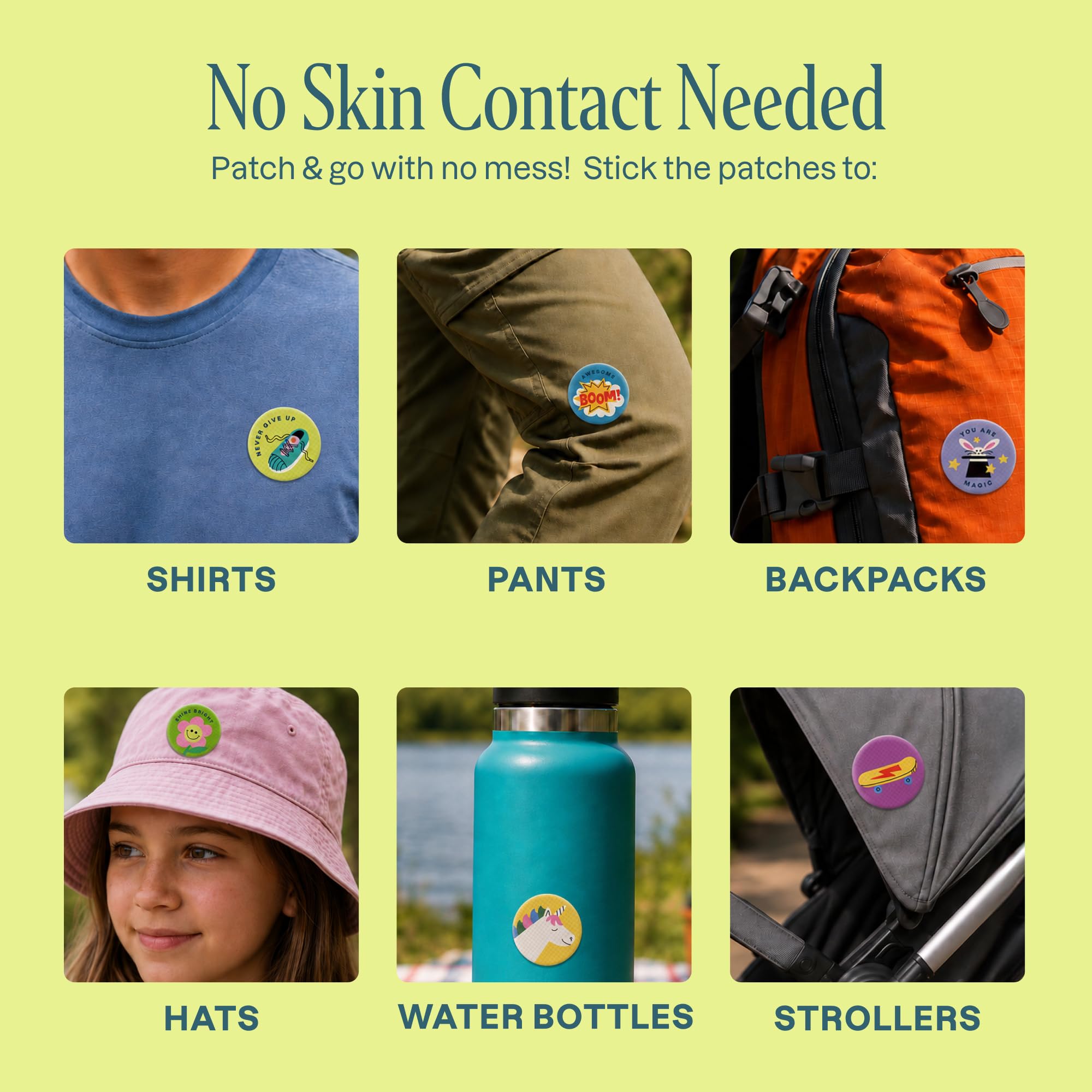 Cliganic pegatina adherida a camiseta con protección cercana