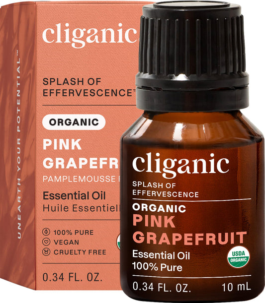 Cliganic frasco frontal mostrando aceite puro y botella orgánica