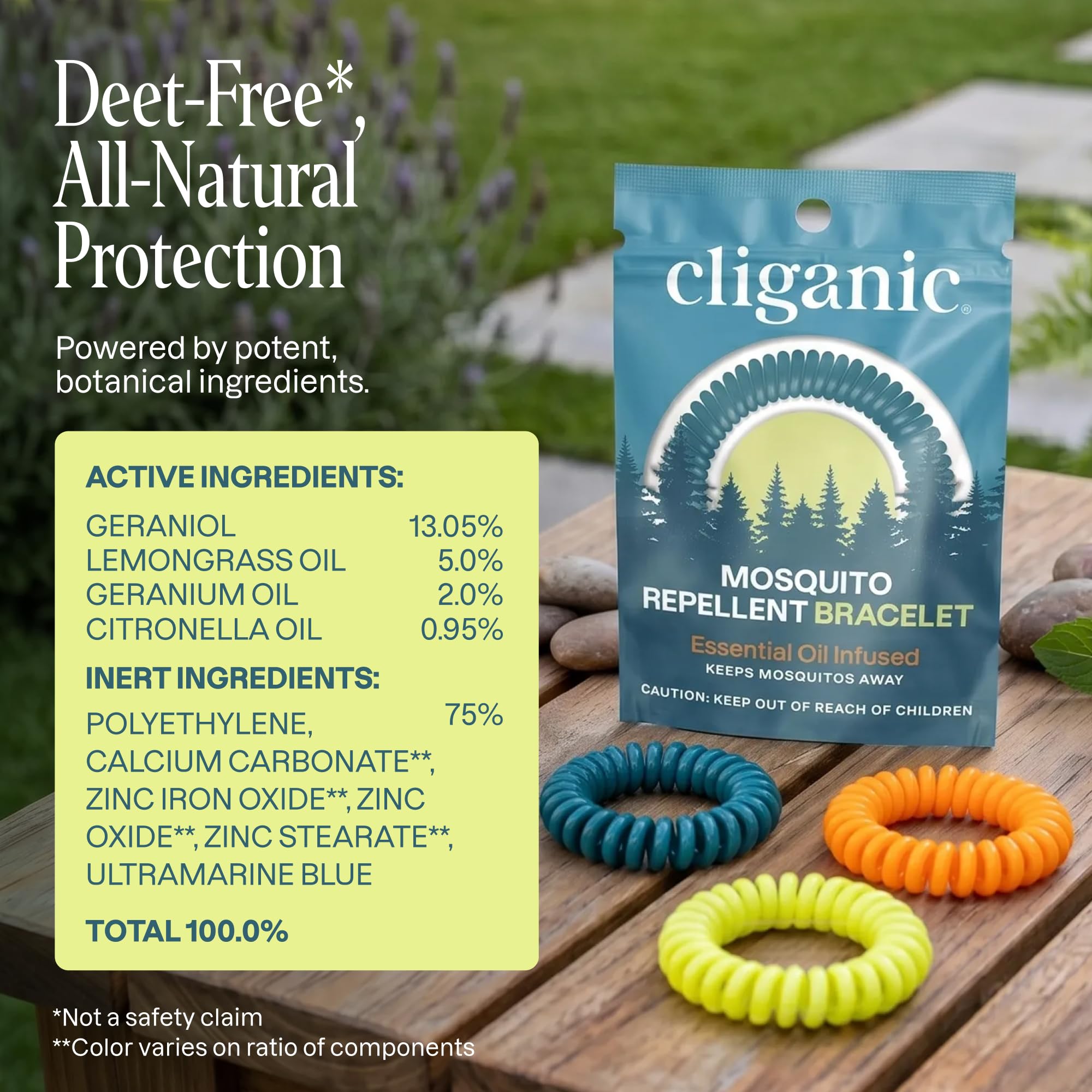 Cliganic comparación de tamaño con una mano, demuestra talla única