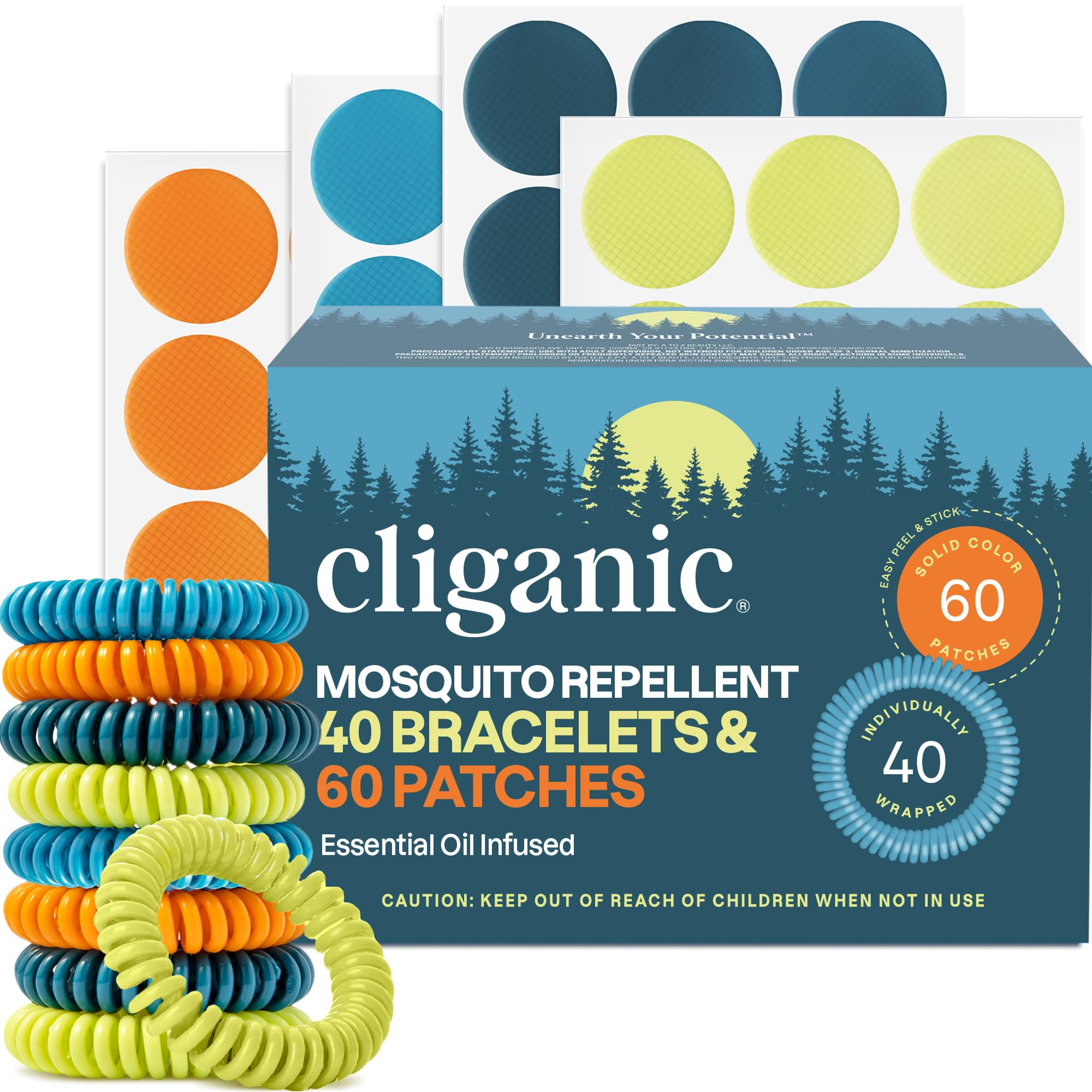 Cliganic pulsera frontal en empaque mostrando protección cómoda