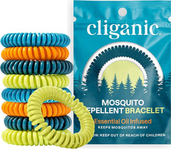 Cliganic frontal del empaque con 50 pulseras, práctico para viajes