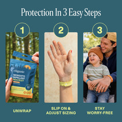 Cliganic pulseras colocadas en la muñeca durante paseo, comodidad y protección