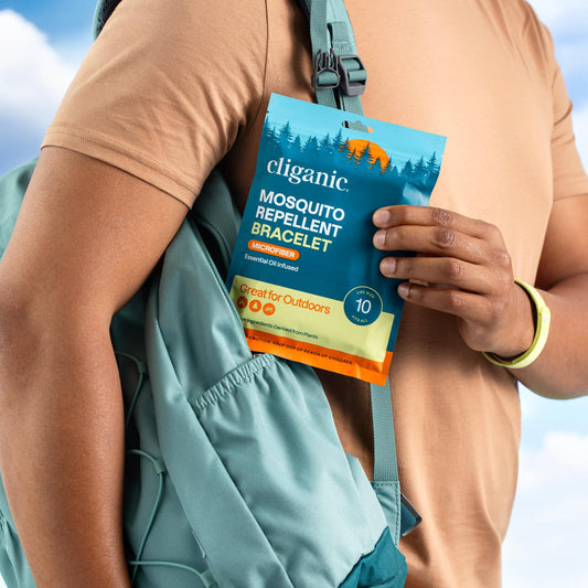 Cliganic pulseras mosquitos microfibra, ajuste cómodo para adultos y niños