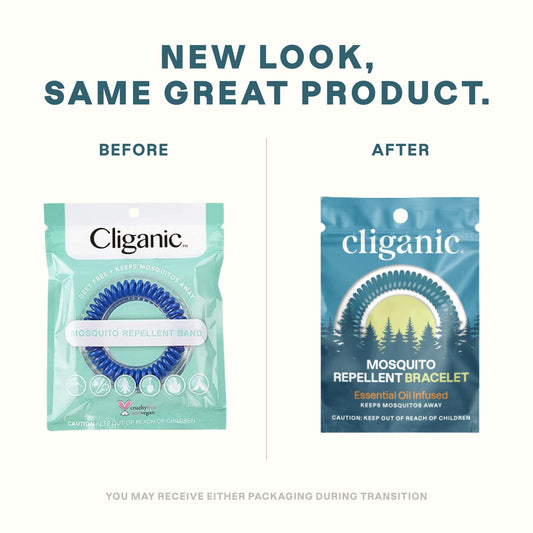 Cliganic pulseras repelentes mosquitos, sin DEET, con aceites esenciales para uso diario.