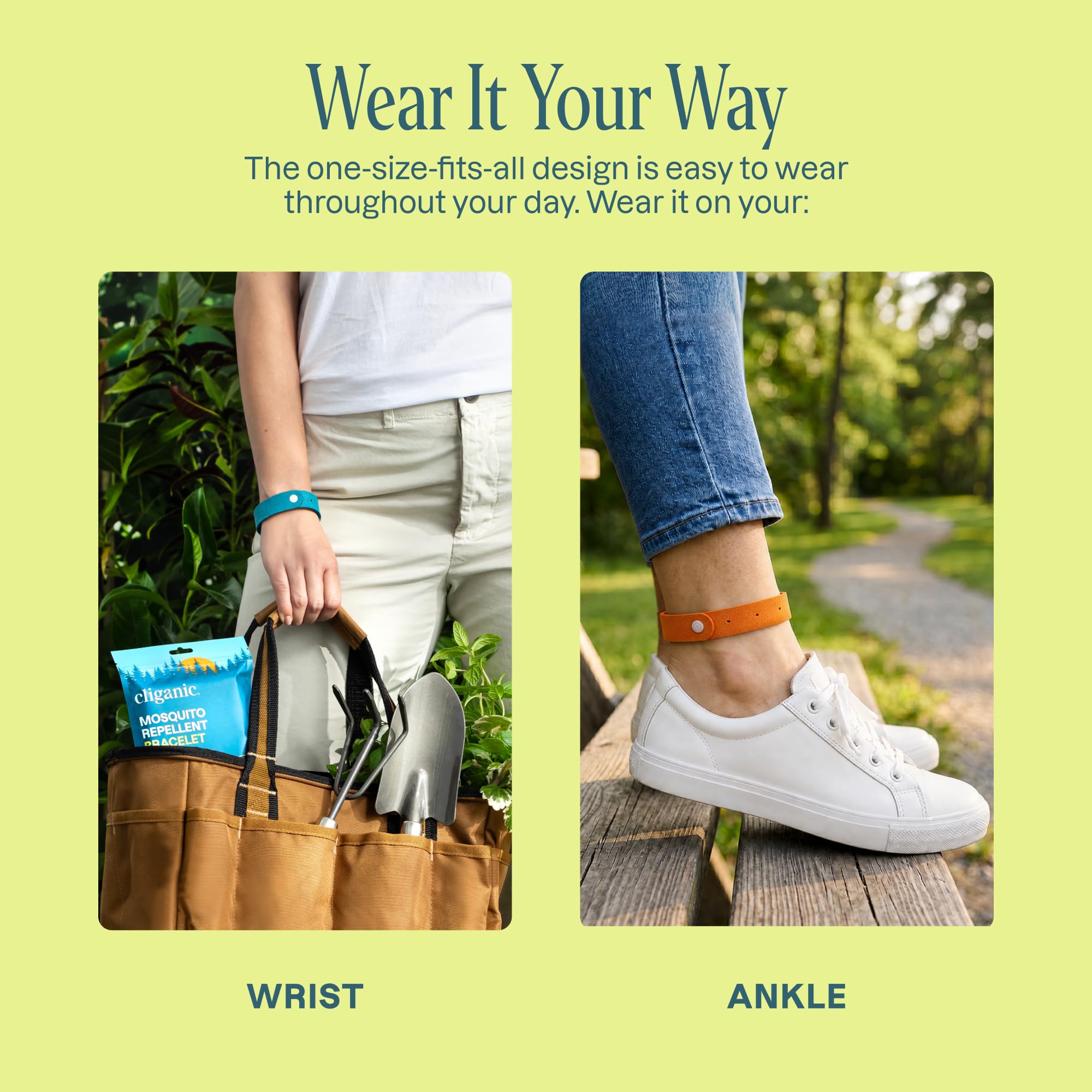 Cliganic pulsera en tobillo en entorno al aire libre, ideal para actividades