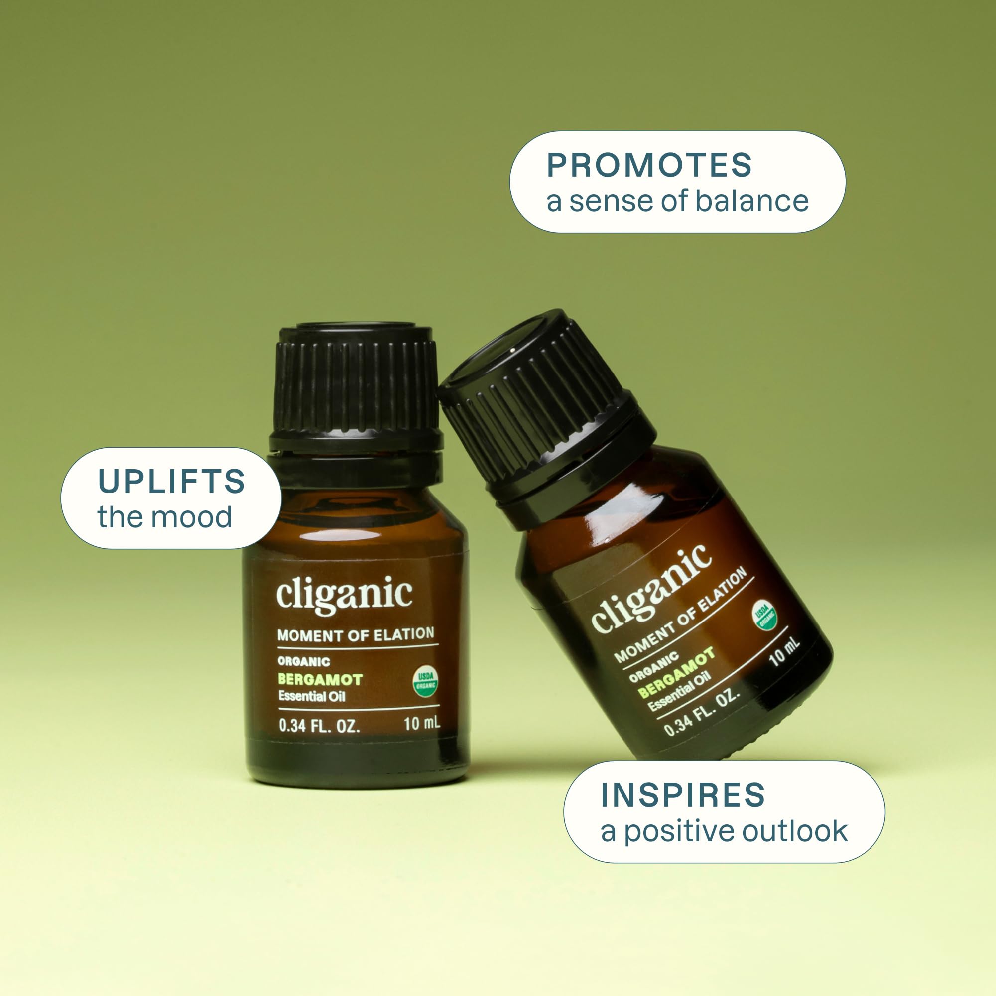 Cliganic frasco en mano para comparar tamaño práctico