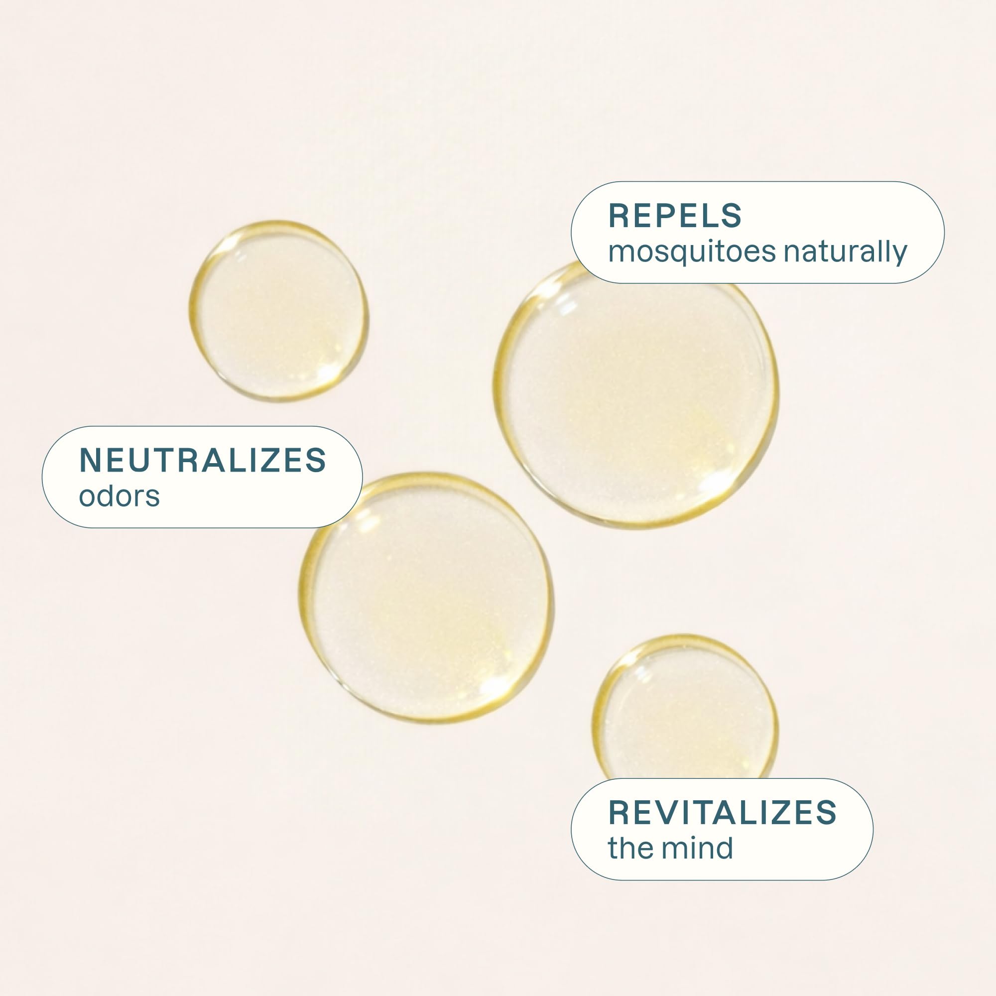 Cliganic textura de aceite en gota resaltando aroma fresco