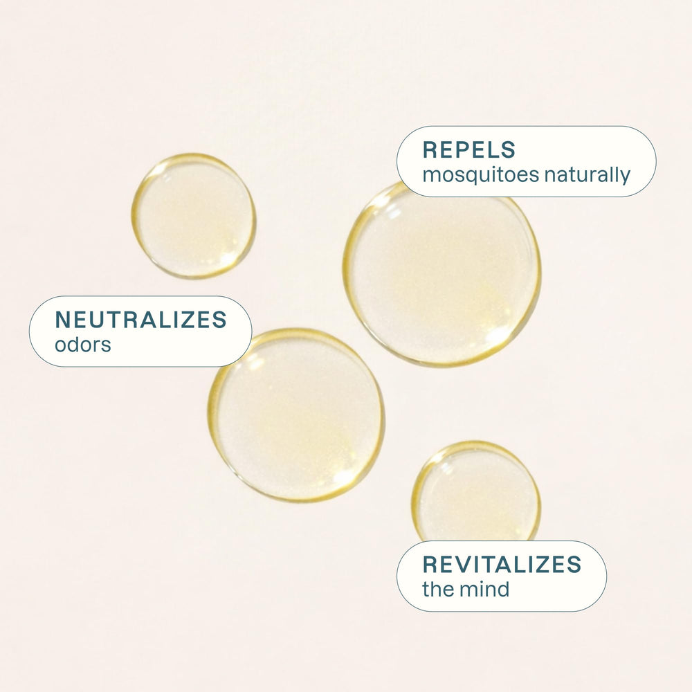 Cliganic textura de aceite en gota resaltando aroma fresco