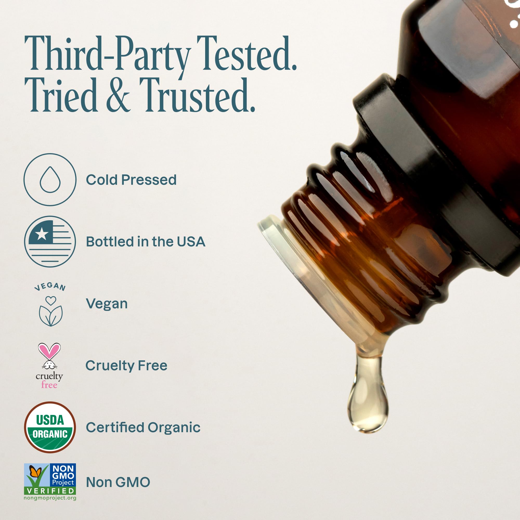 Cliganic gota de aceite mostrando textura clara y calidad