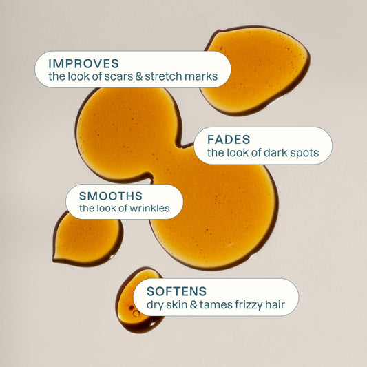 Cliganic gota de aceite en textura que resalta hidratación profunda