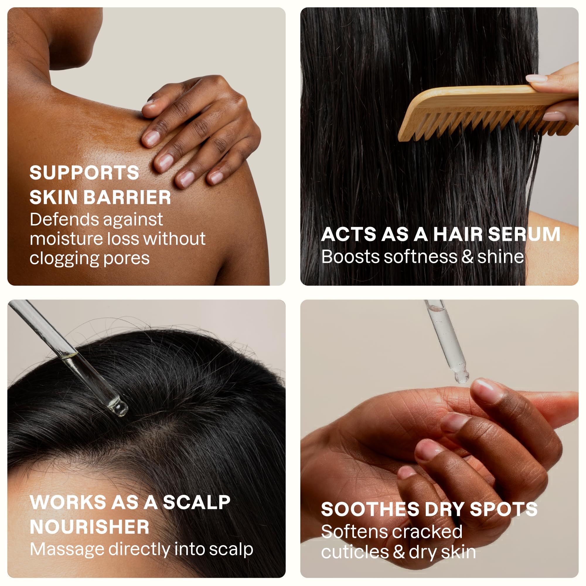 Cliganic aplicación en manos para sellar hidratación facial