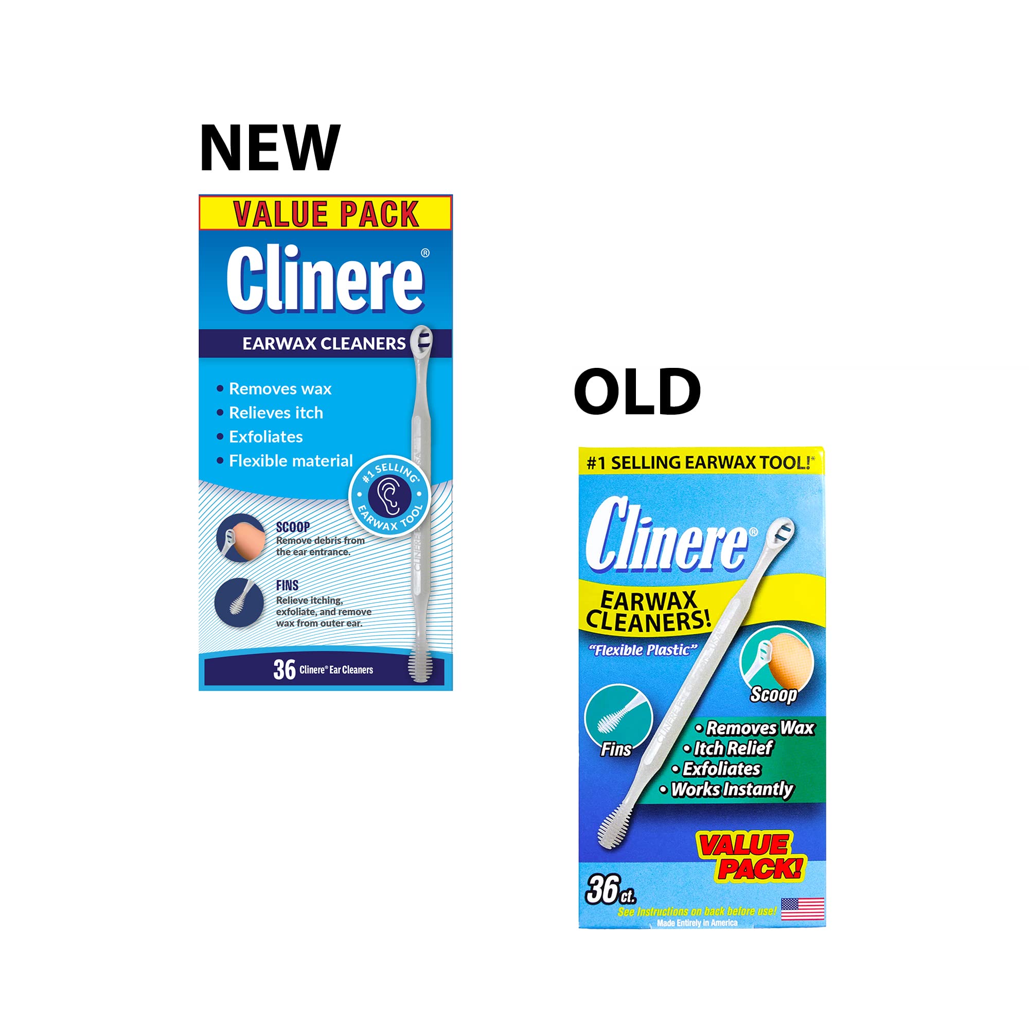 Detalle de la pala flexible Clinere que recoge cerumen sin empujar