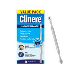 Clinere empaquetado frontal mostrando 36 unidades y facilidad de uso