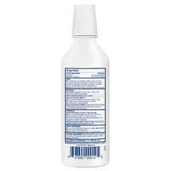Botella CloSYS en ambiente de baño ordenado, transmite cuidado bucal profesional