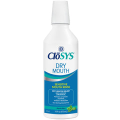 CloSYS botella frontal 16 oz mostrando diseño y fácil identificación del producto