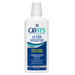 CloSYS frasco frontal 32 oz mostrando envase y beneficio de limpieza suave