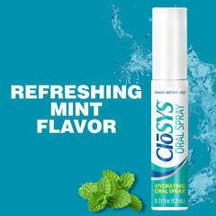 CloSYS niebla fina del spray demostrando distribución uniforme y refresco