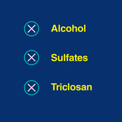 Detalle del líquido CloSYS sin alcohol enfatizando textura suave y no irrita