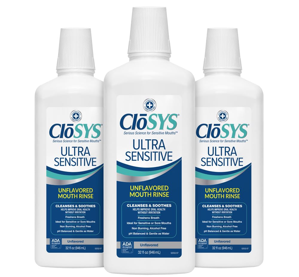 CloSYS frasco frontal pack de 3, limpieza suave y sin alcohol