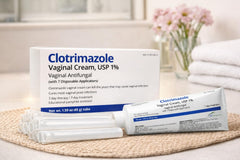 Clotrimazole aplicador con crema listo para uso nocturno sencillo